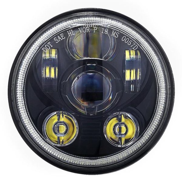 5.75 phares halo LED pour moto Harley Davidson VRSCDX Dyna FLSTSC