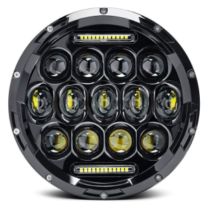 7 pouces rondes ampoules de phare LED 75W 7 pouces moto phares LED DRL conduite phare pour Jeep Harley Davidson