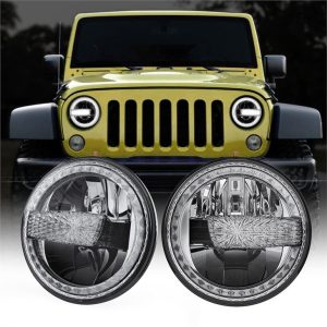 Phare LED 7 pouces pour 07-17 Jeep Wrangler Wrangler Unlimited Motorcycle DOT E-mark Proved Headlamps