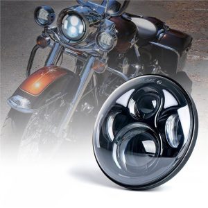 Phare rond Morsun 5.75 pouces pour phare Harley Davidson 12v 24v H4