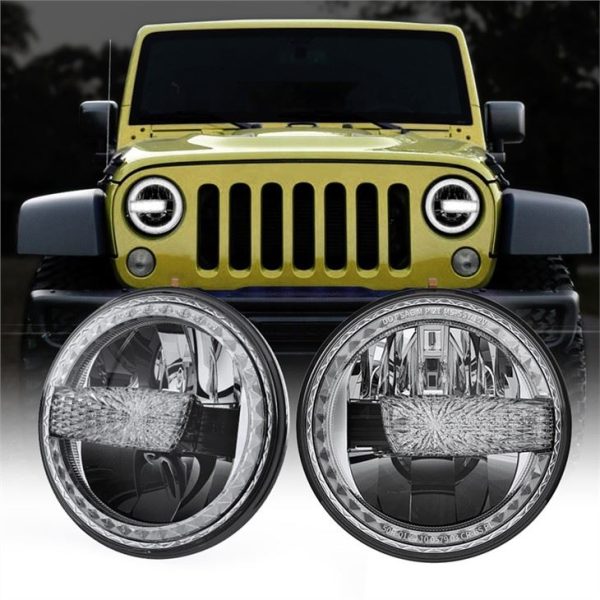 Morsun Motos LED Projecteur de phares avec DRL blanc pour 2007-2017 Jeep Wrangler JK DOT Emark Approuvé