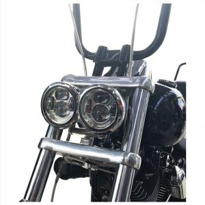 Morsun Plug And Play Fat Bob 4.56inch Phare pour Harley 12v H4 Projecteur de phare de moto