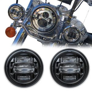 Système d'éclairage automatique de moto Morsun assemblage de phares antibrouillard Led de 4