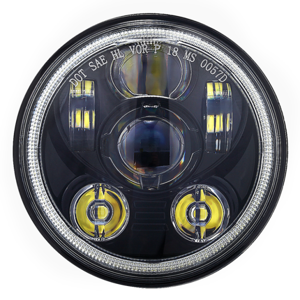 Nouvelle lumière diurne Angel Eyes Halo 5.75 pouce Led Phare Pour Harley